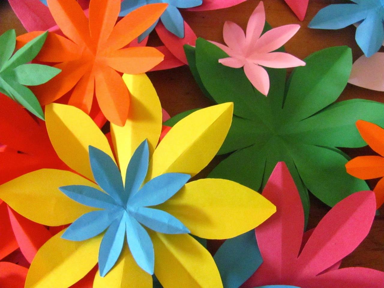 8 easy paper flowers